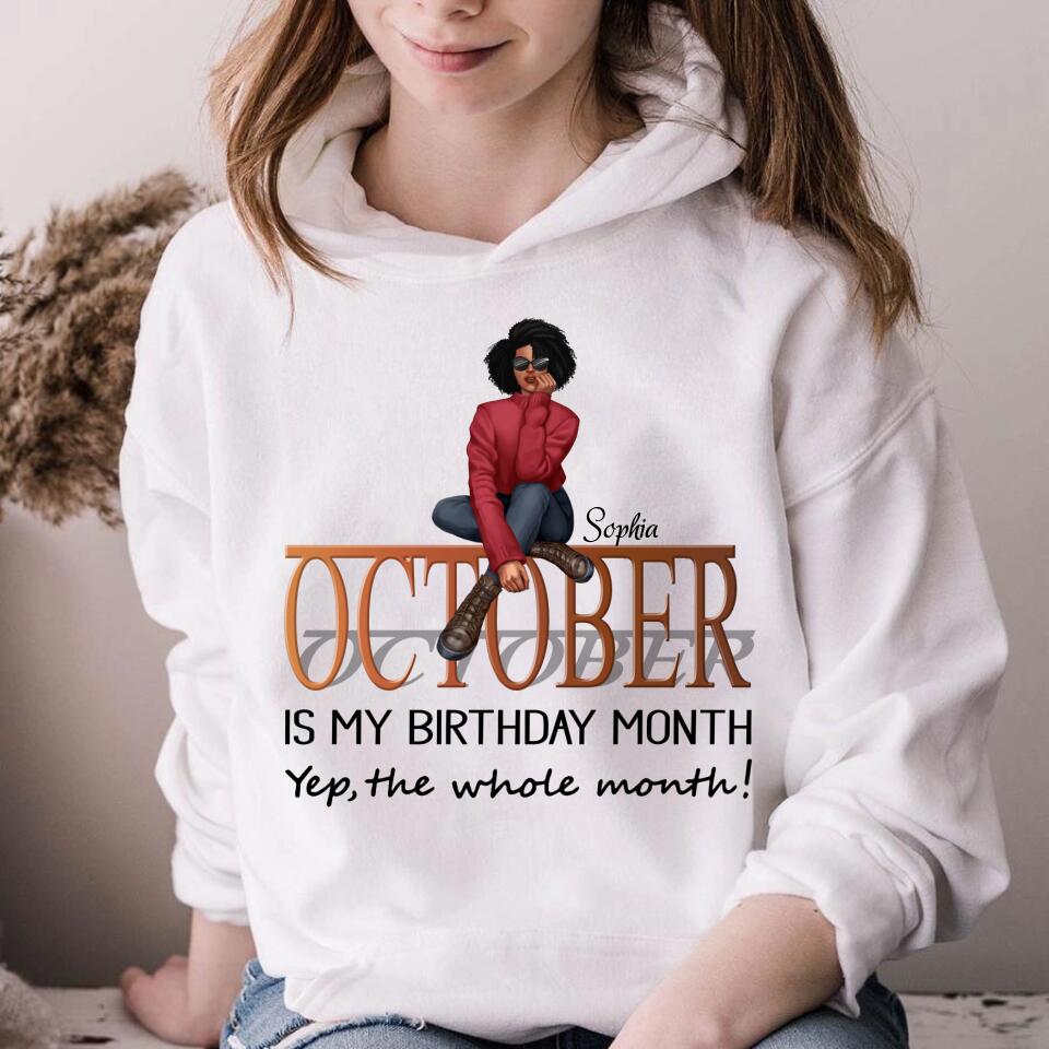October Birthday Shirt, Custom Birthday Shirt, Queens are Born In October, October Birthday Shirts For Woman, October Birthday Gifts