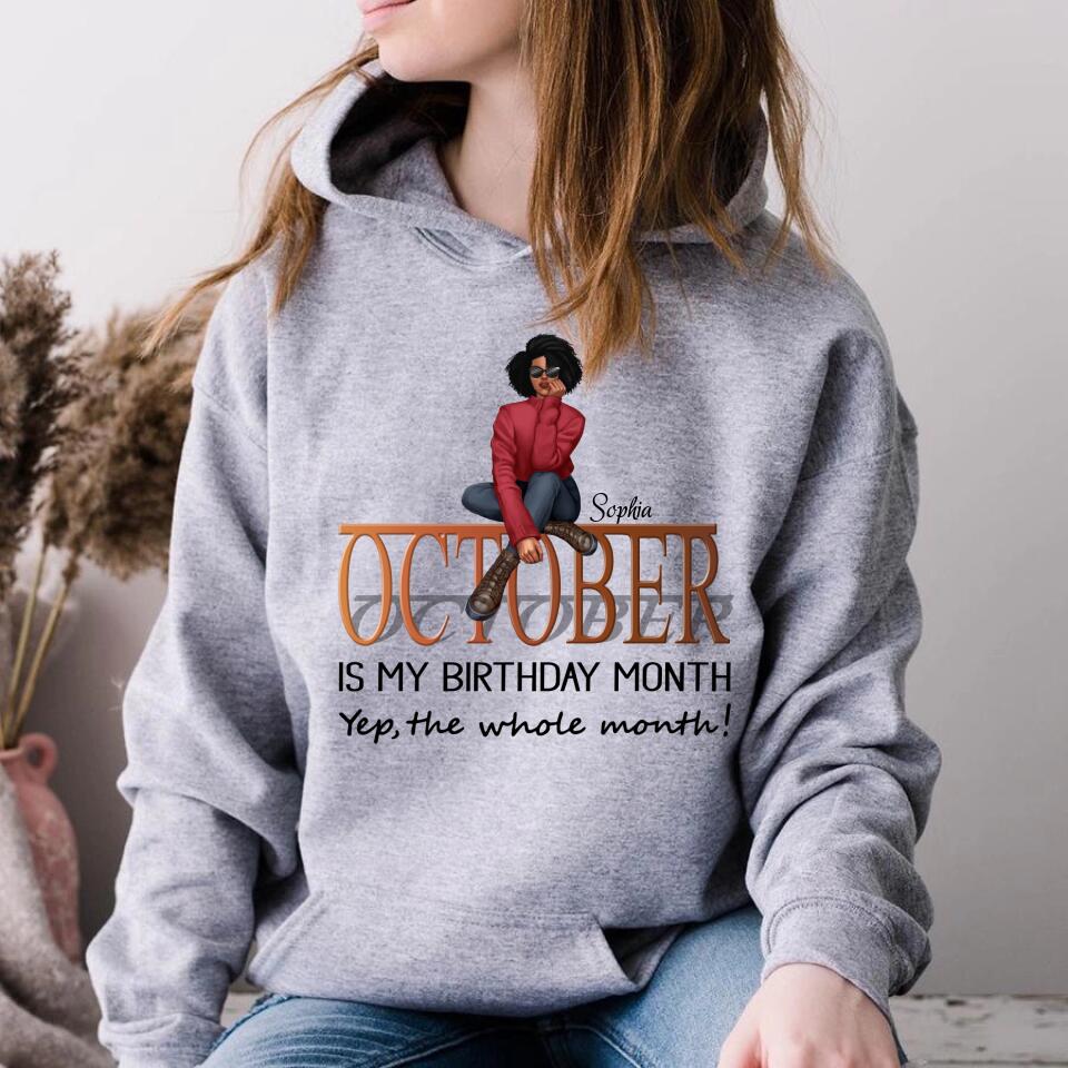 October Birthday Shirt, Custom Birthday Shirt, Queens are Born In October, October Birthday Shirts For Woman, October Birthday Gifts
