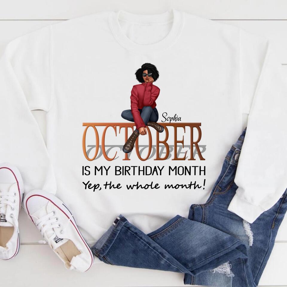 October Birthday Shirt, Custom Birthday Shirt, Queens are Born In October, October Birthday Shirts For Woman, October Birthday Gifts