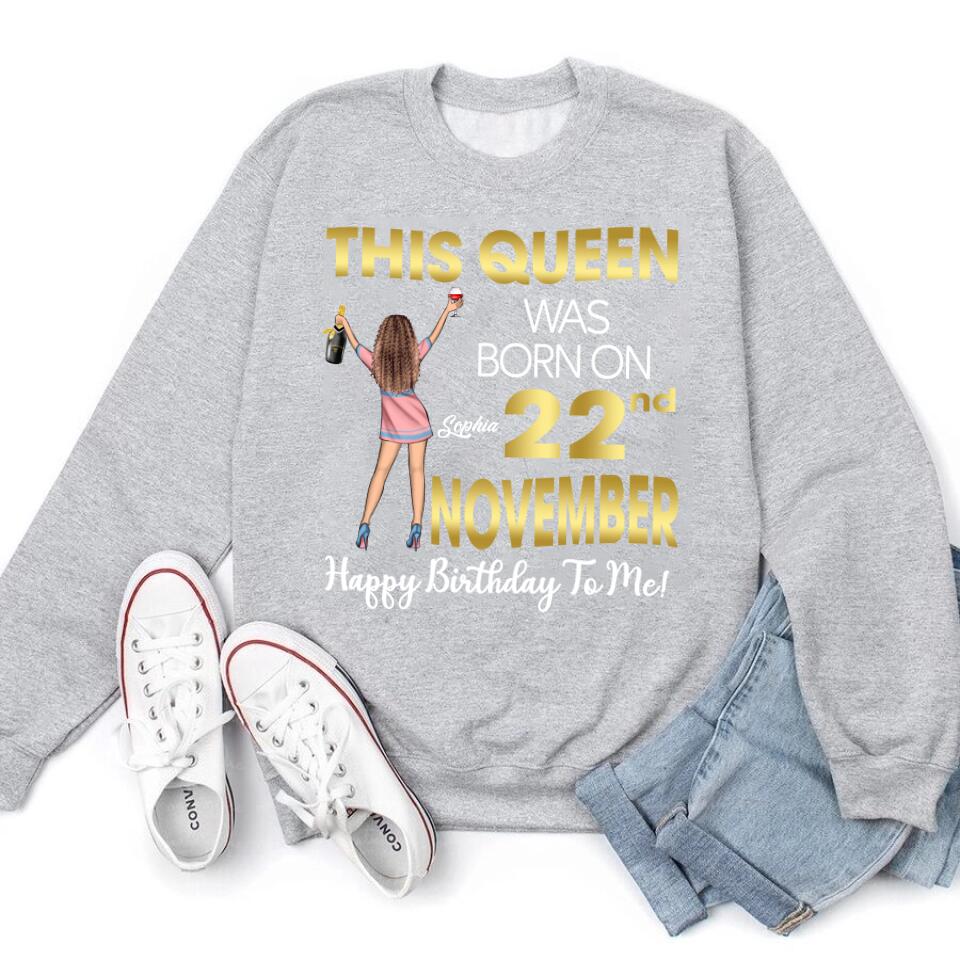 November Birthday Shirt, Custom Birthday Shirt, Queens Born In November, November Birthday Shirts For Woman, November Birthday Gifts