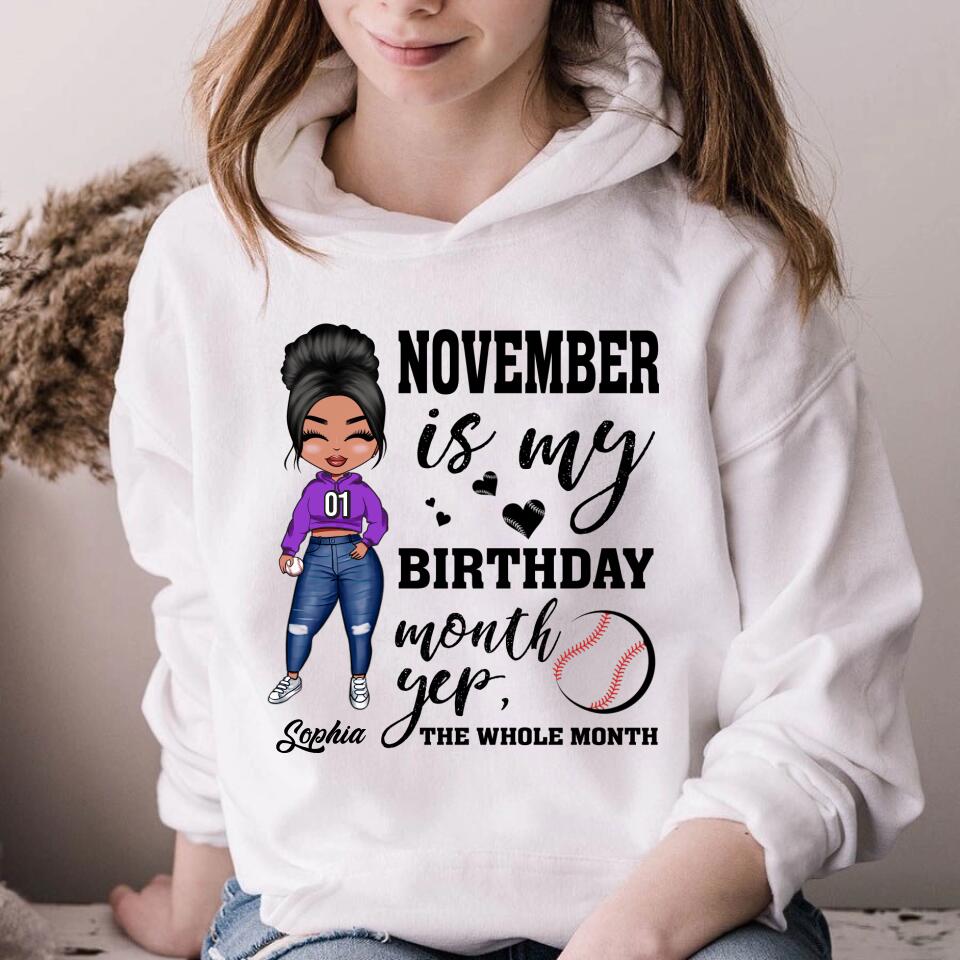 Custom November Birthday Shirt For Woman, Queens Are Born In November Gifts, Melanin Afro Woman Shirt, Black Girl Tee, Afro Queen Gift