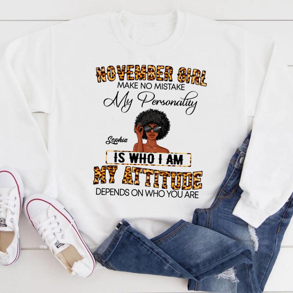 Custom November Birthday Shirt For Woman, Queens Are Born In November Gifts, Melanin Afro Woman Shirt, Black Girl Tee, Afro Queen Gift