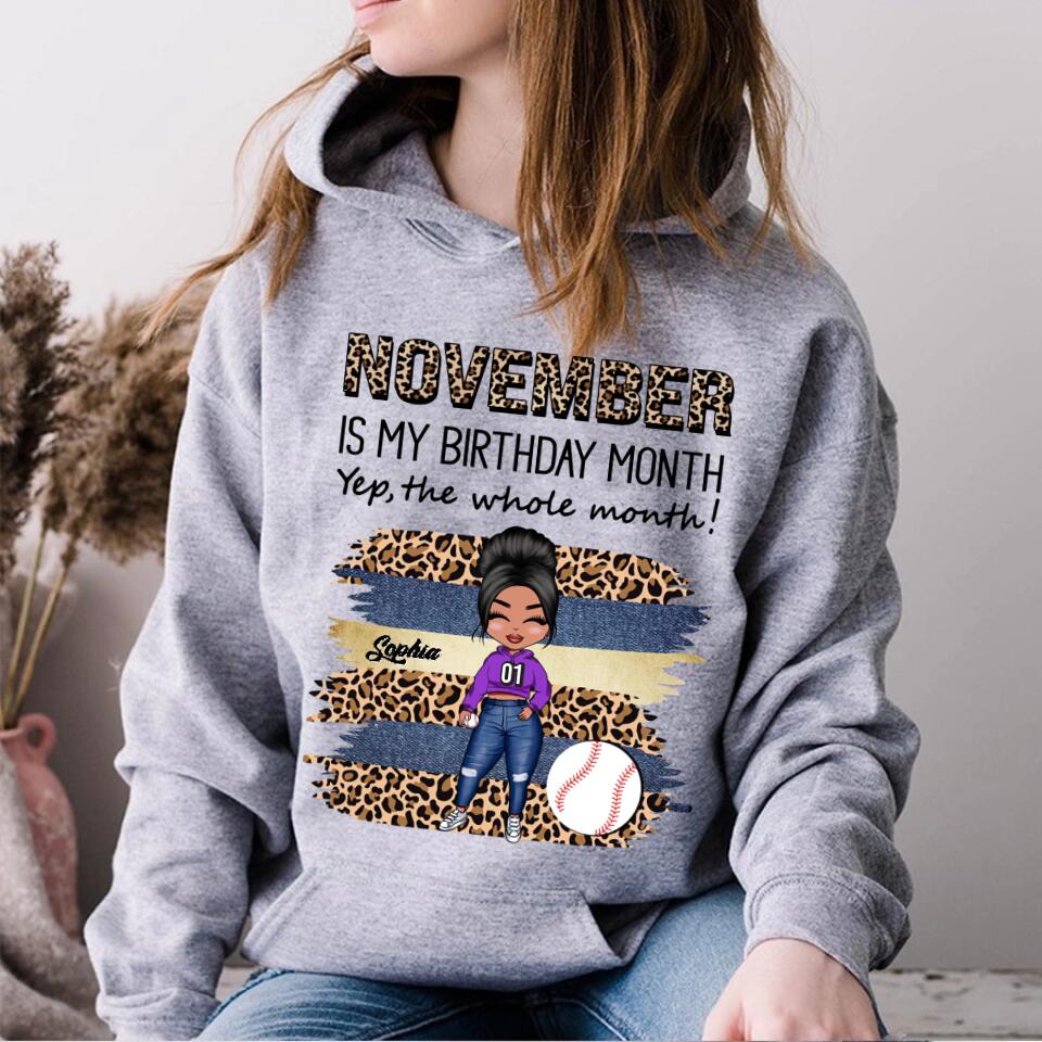 Custom November Birthday Shirt For Woman, Queens Are Born In November Gifts, Melanin Afro Woman Shirt, Black Girl Tee, Afro Queen Gift