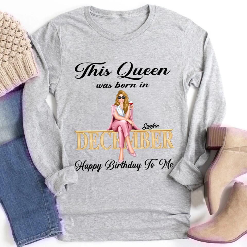 December Birthday Shirt, Custom Birthday Shirt, 	
December Birthday Shirts For Woman, 	
December Birthday Gifts