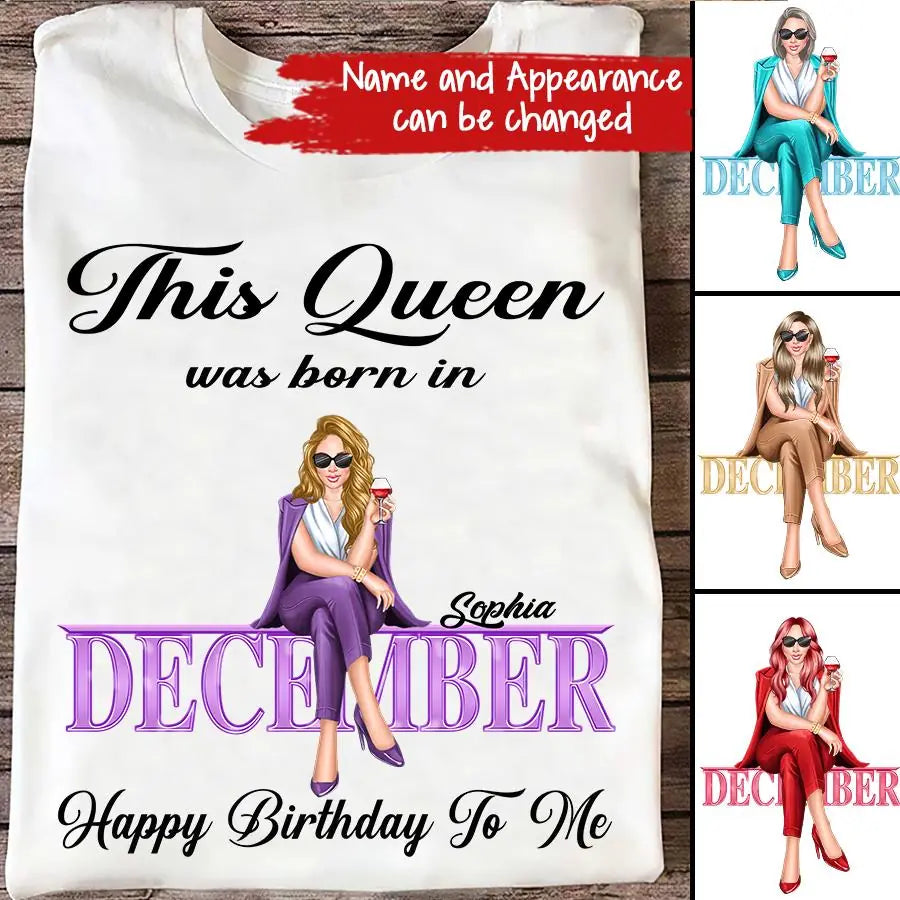 December Birthday Shirt, Custom Birthday Shirt, 	
December Birthday Shirts For Woman, 	
December Birthday Gifts