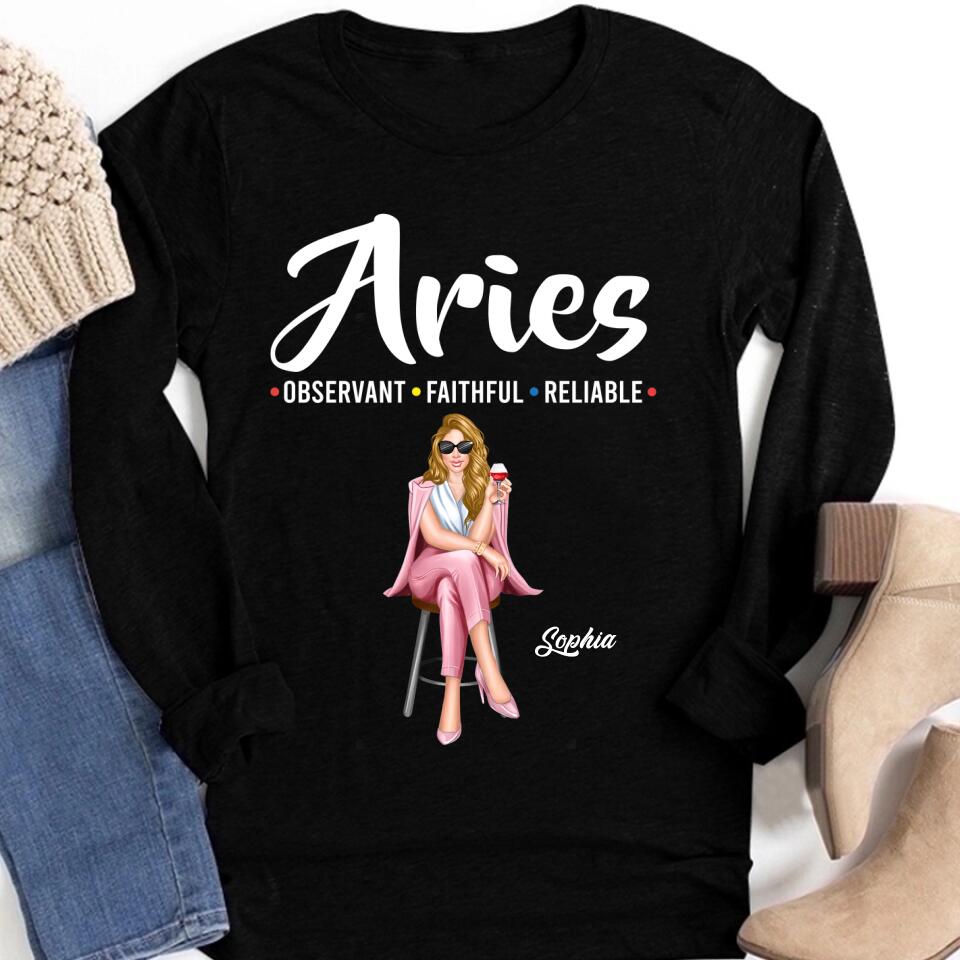 Custom Birthday Shirt, Aries Zodiac T Shirt, Aries Birthday Shirt, Aries T Shirts For Ladies, Aries Queen T Shirt