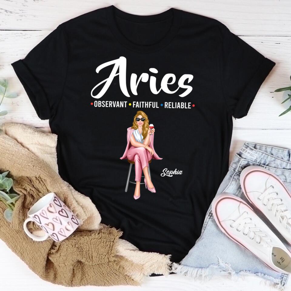 Custom Birthday Shirt, Aries Zodiac T Shirt, Aries Birthday Shirt, Aries T Shirts For Ladies, Aries Queen T Shirt