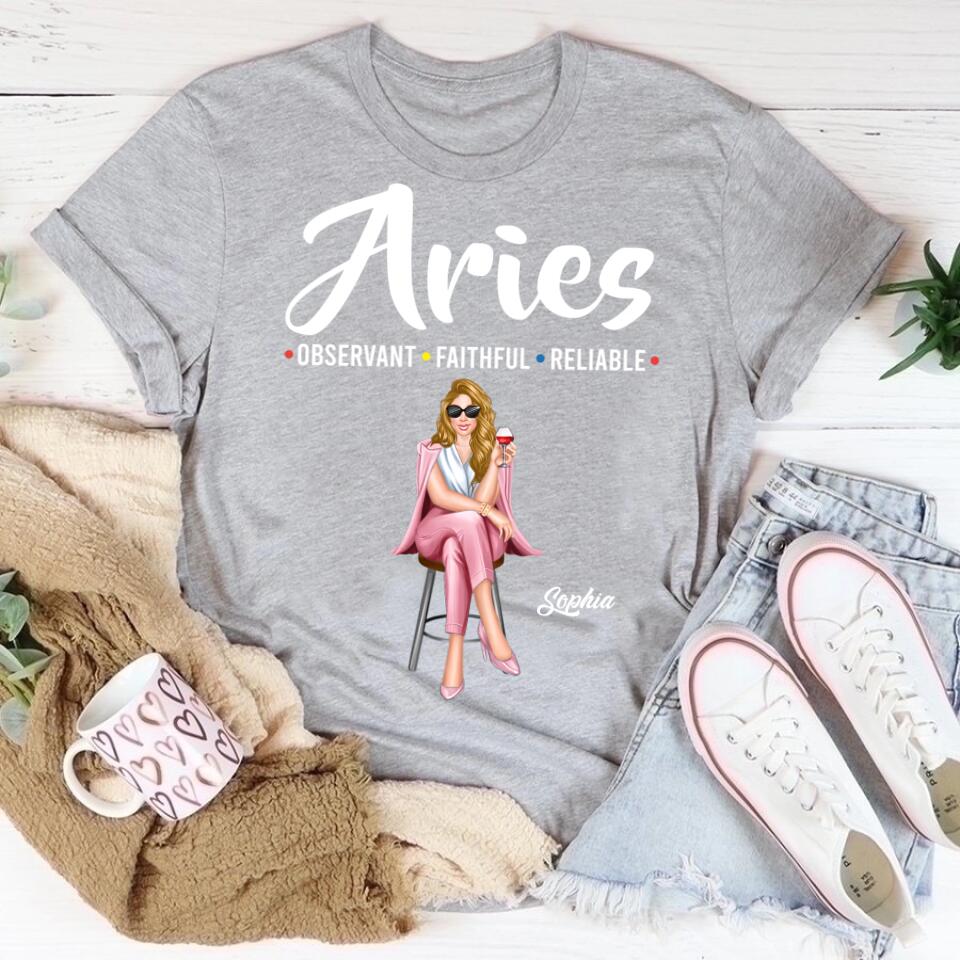 Custom Birthday Shirt, Aries Zodiac T Shirt, Aries Birthday Shirt, Aries T Shirts For Ladies, Aries Queen T Shirt