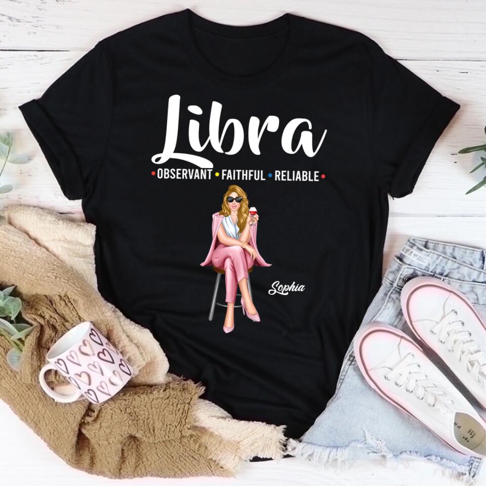 Custom Birthday Shirt, Libra Zodiac T Shirt, Libra Birthday Shirt, Libra T Shirts For Ladies, Libra Queen T Shirt, Libra Queen Birthday Shirt