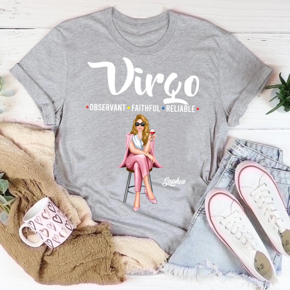 Custom Birthday Shirt, Virgo Zodiac T Shirt, Virgo Birthday Shirt, Virgo T Shirts For Ladies, Virgo Queen T Shirt, Virgo Queen Birthday Shirt