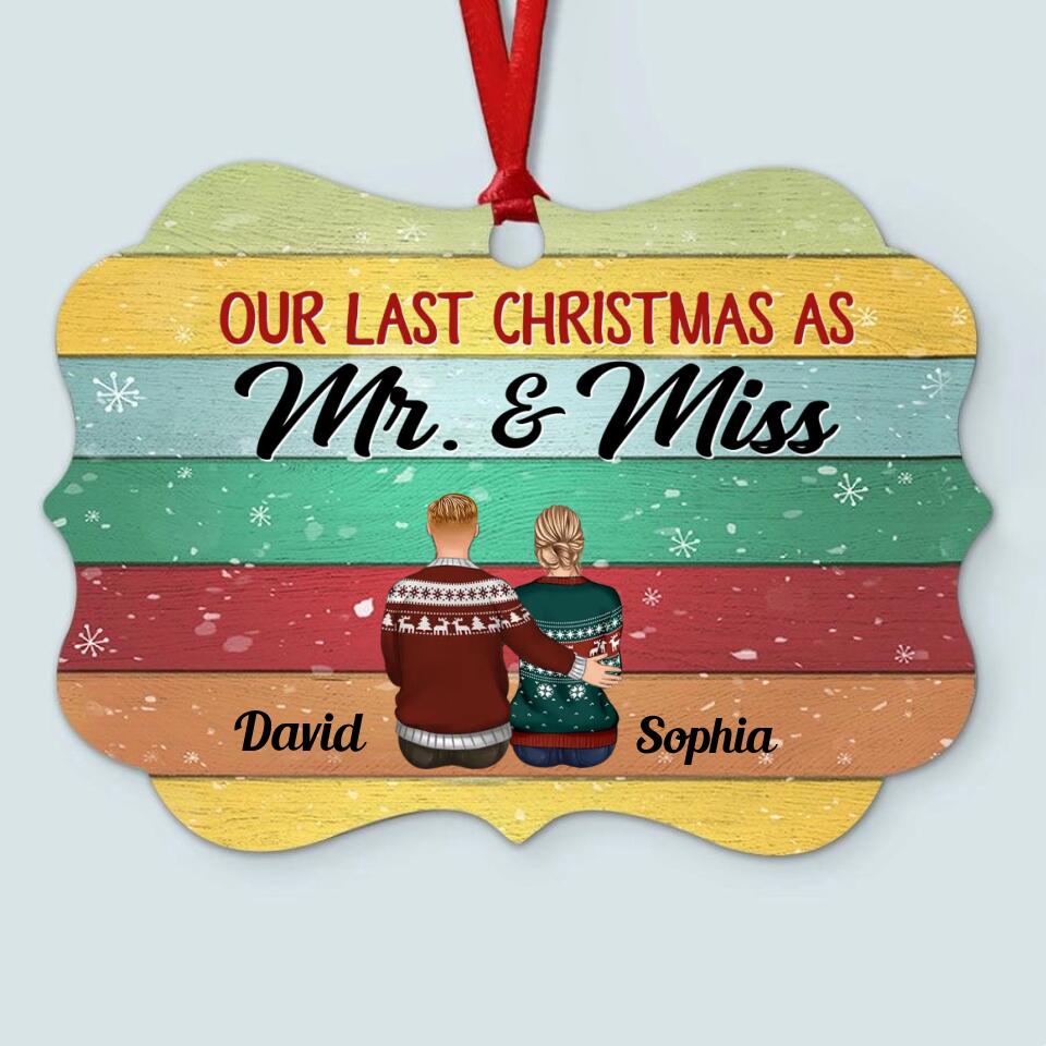 Our First Christmas Ornament 2022, Personalized Our First Christmas Ornaments, First Christmas As Mr And Mrs Ornament