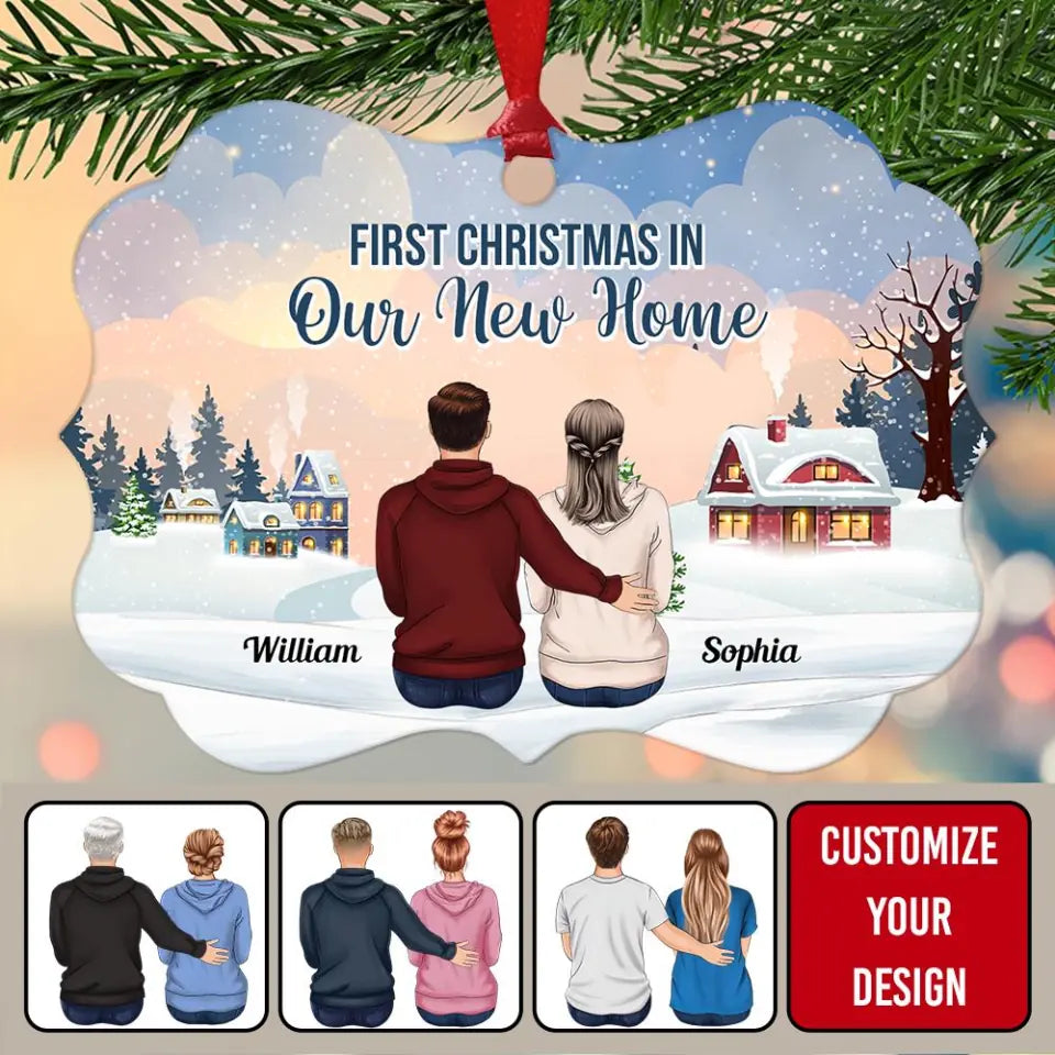 Couples Christmas ornaments, Couples first Christmas ornament, newlywed Christmas ornaments, personalized couple ornaments, newlywed ornament