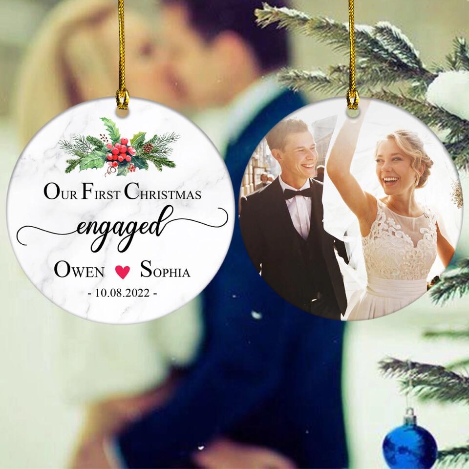 Our First Christmas Ornament 2022, Personalized Our First Christmas Ornaments, First Christmas As Mr And Mrs Ornament