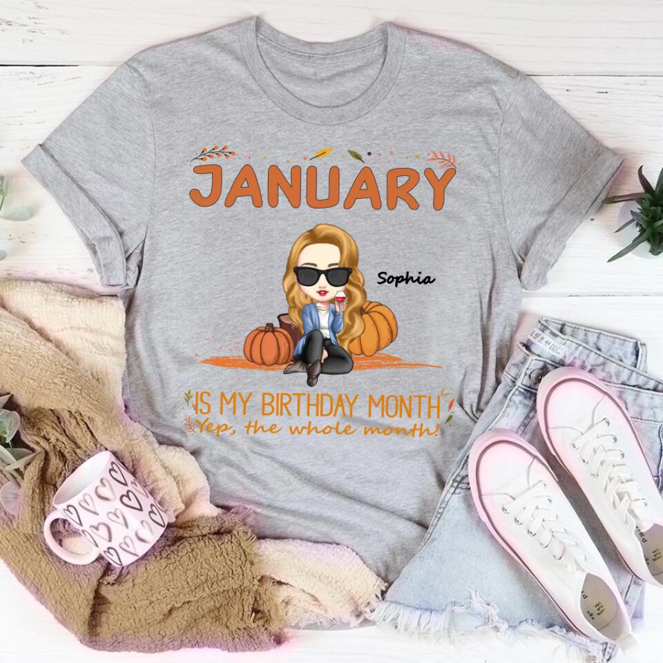 January Birthday Shirt, Custom Birthday Shirt, January Birthday Shirts For Woman, January Birthday Gifts