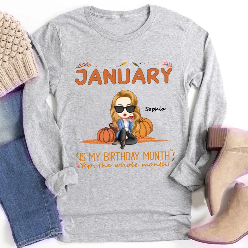 January Birthday Shirt, Custom Birthday Shirt, January Birthday Shirts For Woman, January Birthday Gifts
