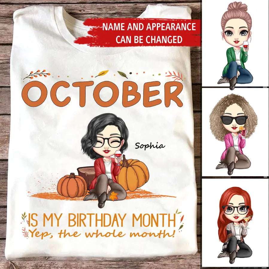 October Birthday Shirt, Custom Birthday Shirt, Queens Born In October, October Birthday Shirts For Woman, October Birthday Gifts