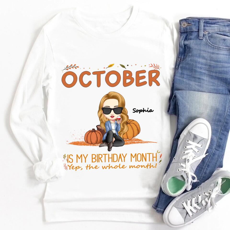 October Birthday Shirt, Custom Birthday Shirt, Queens Born In October, October Birthday Shirts For Woman, October Birthday Gifts