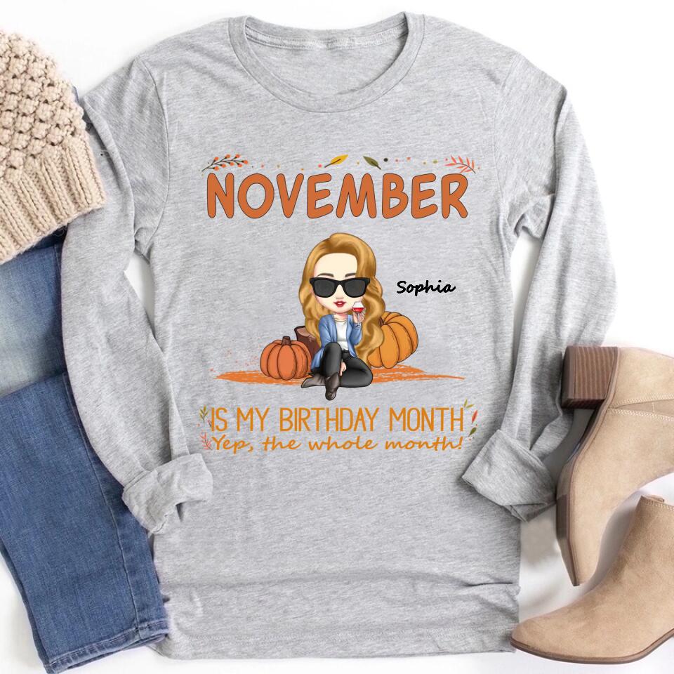 November Birthday Shirt, Custom Birthday Shirt, Queens Born In November, November Birthday Shirts For Woman, November Birthday Gifts