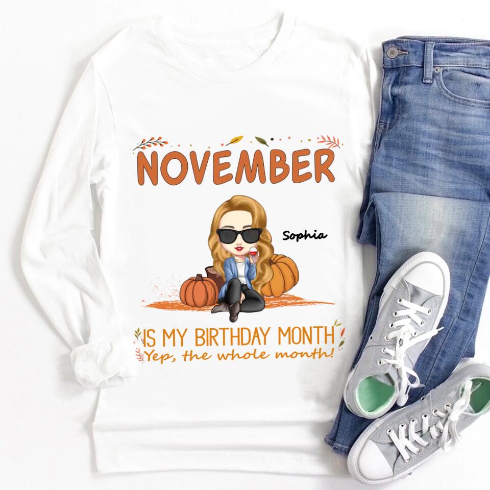 November Birthday Shirt, Custom Birthday Shirt, Queens Born In November, November Birthday Shirts For Woman, November Birthday Gifts