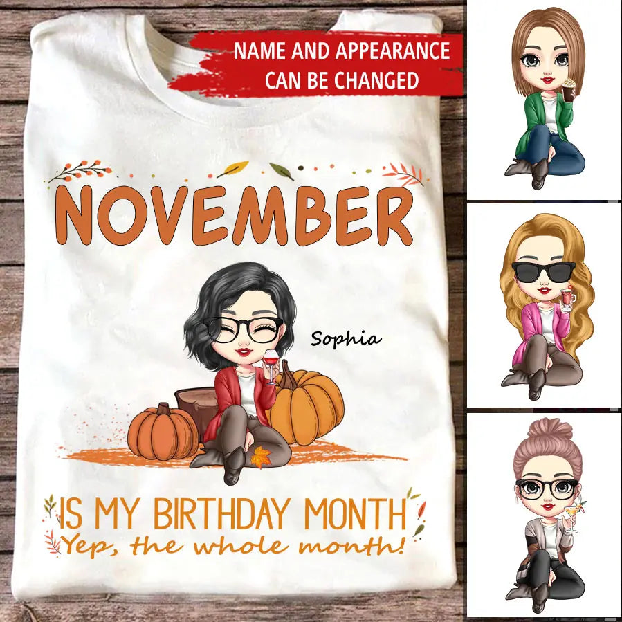 November Birthday Shirt, Custom Birthday Shirt, Queens Born In November, November Birthday Shirts For Woman, November Birthday Gifts