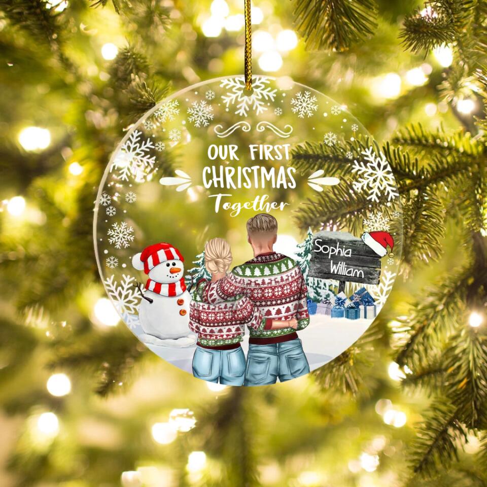 Our First Christmas Ornament 2022, Personalized Our First Christmas Ornaments, First Christmas As Mr And Mrs Ornament