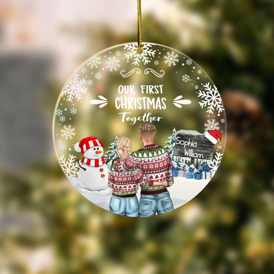 Our First Christmas Ornament 2022, Personalized Our First Christmas Ornaments, First Christmas As Mr And Mrs Ornament