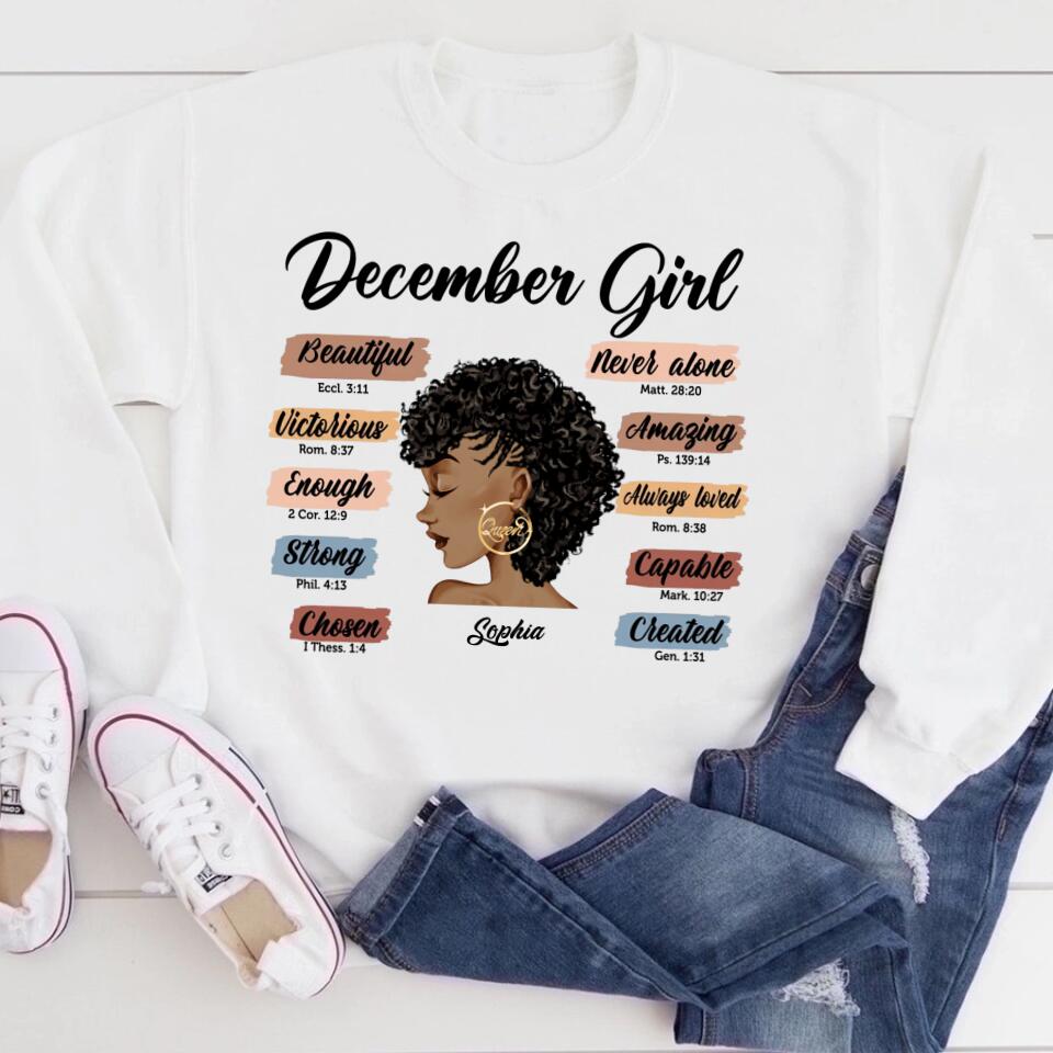 December Birthday Shirt, Custom Birthday Shirt, Queens Are Born In December, December Birthday Shirts For Woman, December Birthday Gifts
