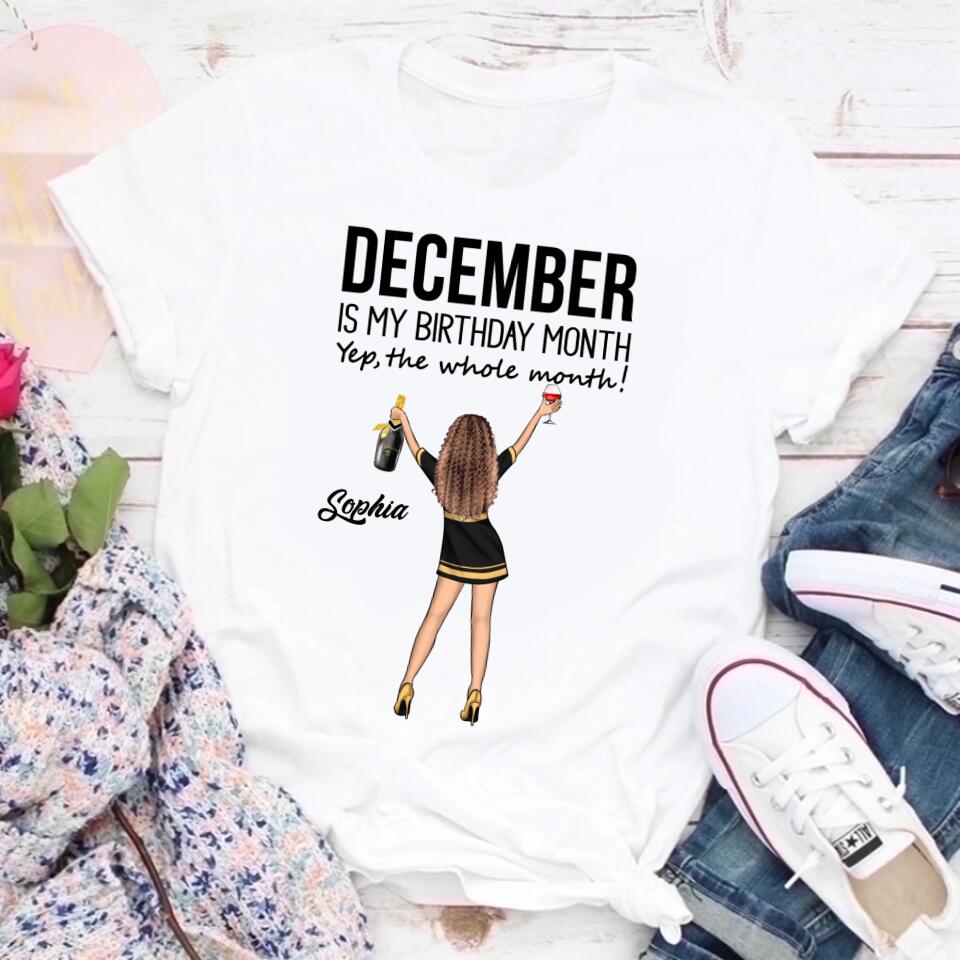 December Birthday Shirt, Custom Birthday Shirt, Queens Are Born In December, December Birthday Shirts For Woman, December Birthday Gifts