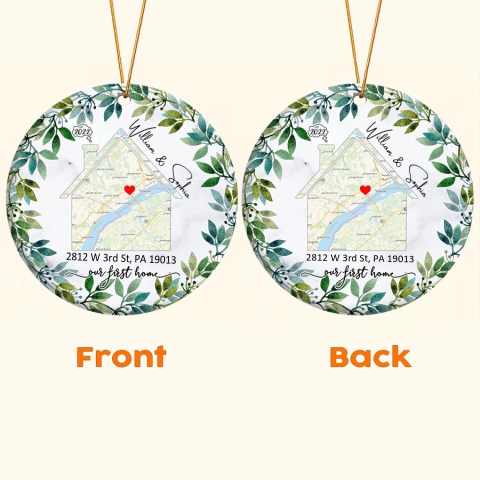 Our First Christmas In Our New Home Ornament, Custom Family Christmas Ornament, Personalized Ornament, New Family Ornament, Christmas Gifts