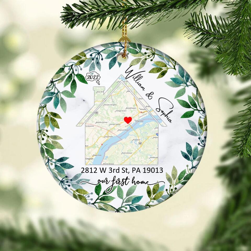 Our First Christmas In Our New Home Ornament, Custom Family Christmas Ornament, Personalized Ornament, New Family Ornament, Christmas Gifts