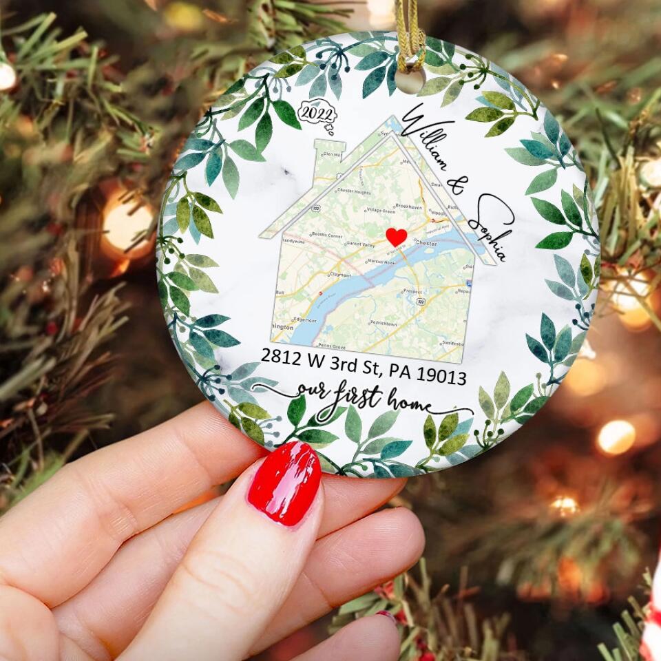 Our First Christmas In Our New Home Ornament, Custom Family Christmas Ornament, Personalized Ornament, New Family Ornament, Christmas Gifts