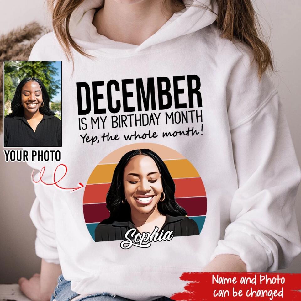 Custom December Birthday Shirt For Woman, Queens Are Born In December Gifts, Melanin Afro Woman Shirt, Black Girl Tee, Afro Queen Gift