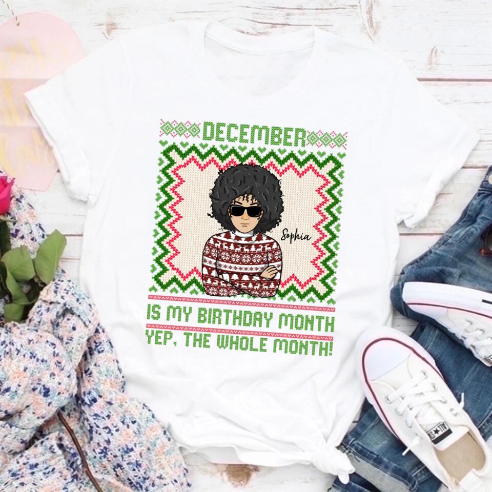 December Birthday Shirt, Custom Birthday Shirt, Queens Are Born In December, December Birthday Shirts For Woman, December Birthday Gifts