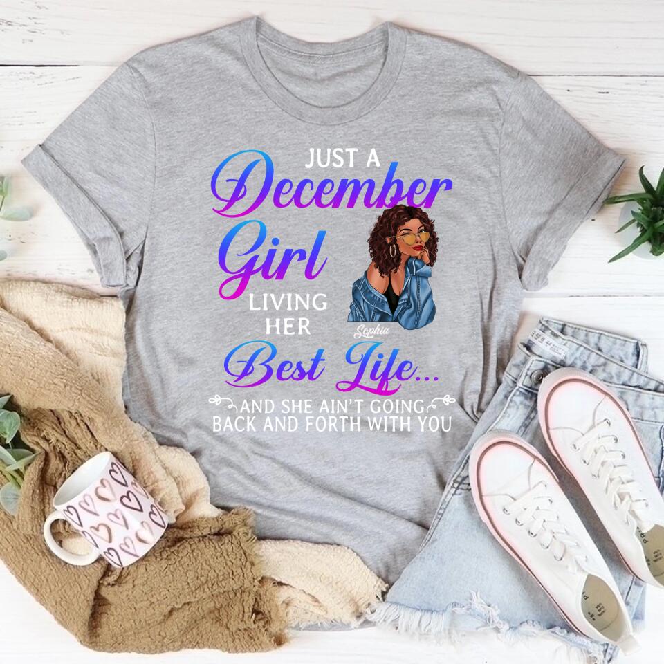 Custom December Birthday Shirt For Woman, Queens Are Born In December Gifts, Melanin Afro Woman Shirt, Black Girl Tee, Afro Queen Gift