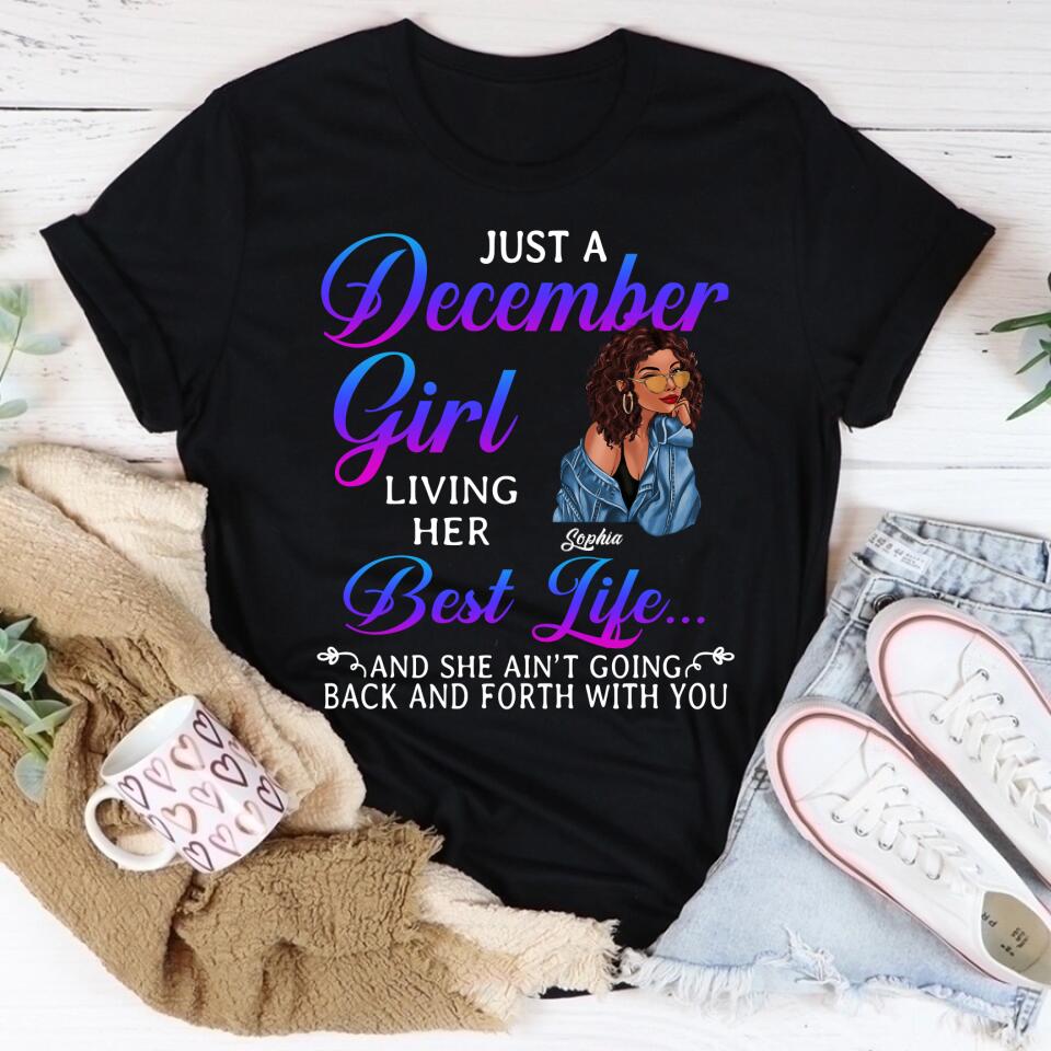 Custom December Birthday Shirt For Woman, Queens Are Born In December Gifts, Melanin Afro Woman Shirt, Black Girl Tee, Afro Queen Gift
