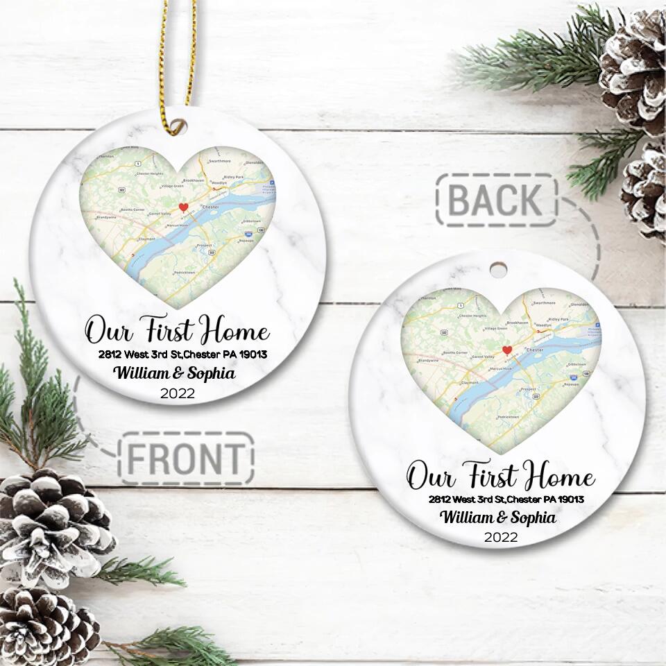 Our First Christmas In Our New Home Ornament, Custom Family Christmas Ornament, Personalized Ornament, New Family Ornament, Christmas Gifts