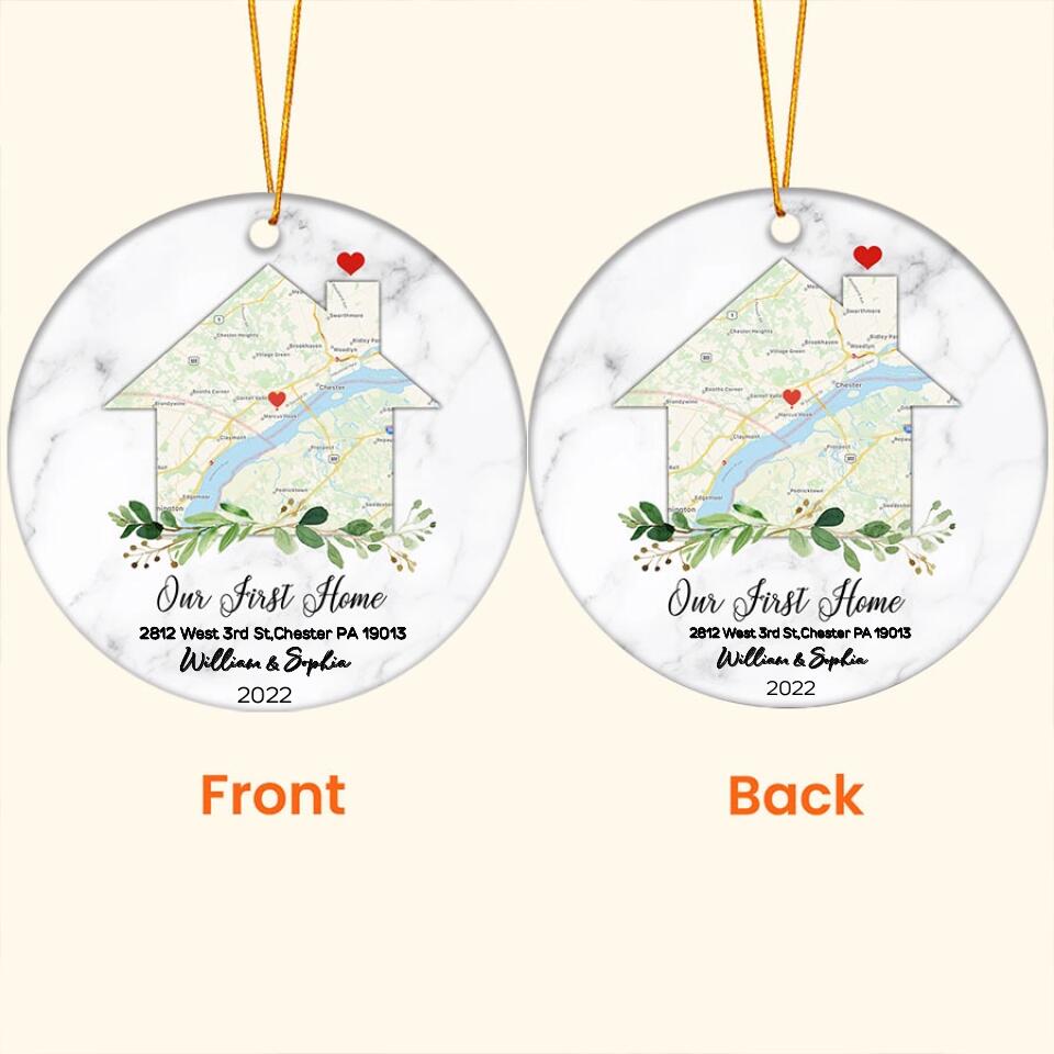 Our First Christmas In Our New Home Ornament, Custom Family Christmas Ornament, Personalized Ornament, New Family Ornament, Christmas Gifts