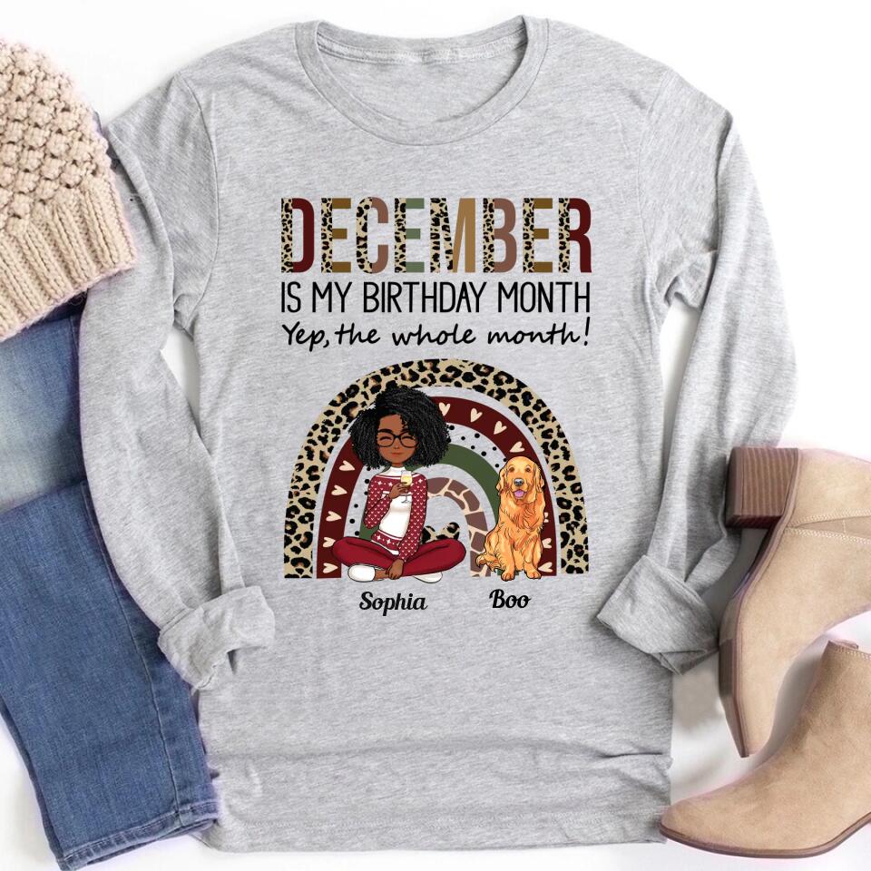 Custom December Birthday Shirt For Woman, Queens Are Born In December Gifts, Melanin Afro Woman Shirt, Black Girl Tee, Afro Queen Gift