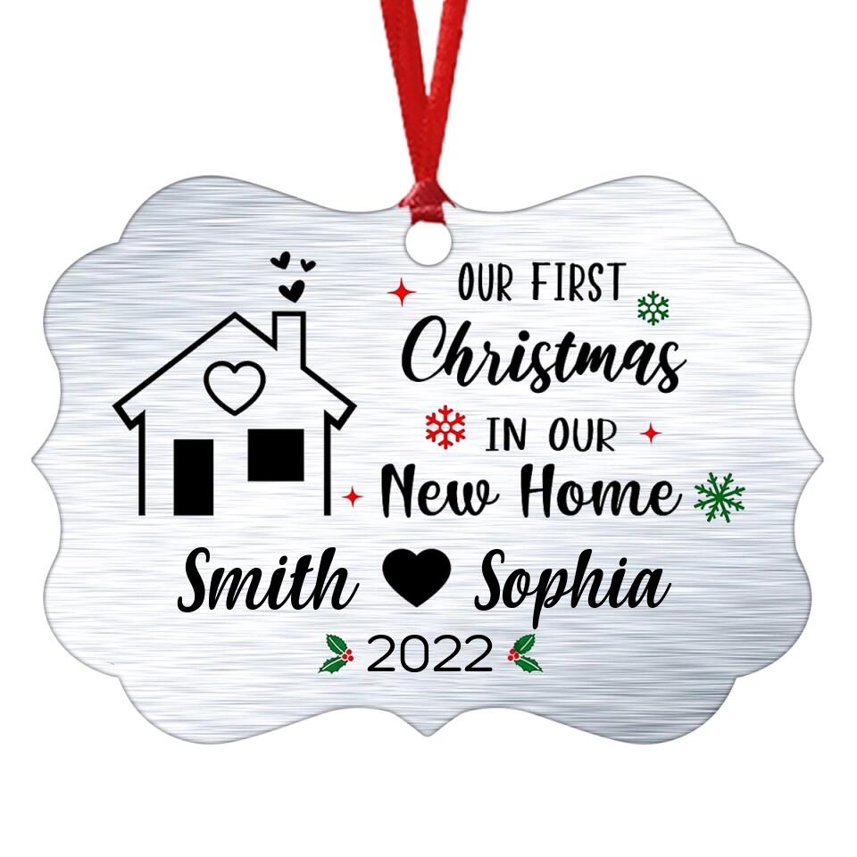 Our First Christmas In Our New Home Ornament, Custom Family Christmas Ornament, Personalized Ornament, New Family Ornament, Christmas Gifts