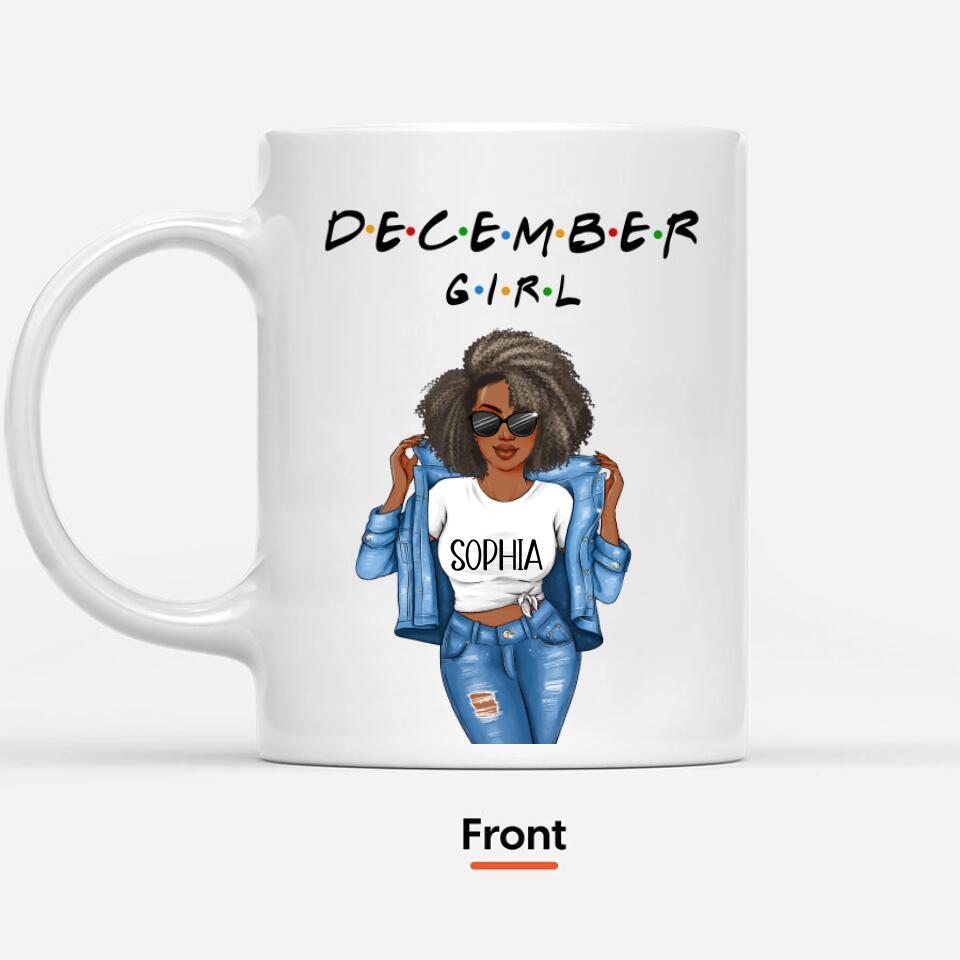 December Birthday Mug, Custom Birthday Mug, Queens are Born In December, December Birthday Mug For Woman, December Birthday Gifts