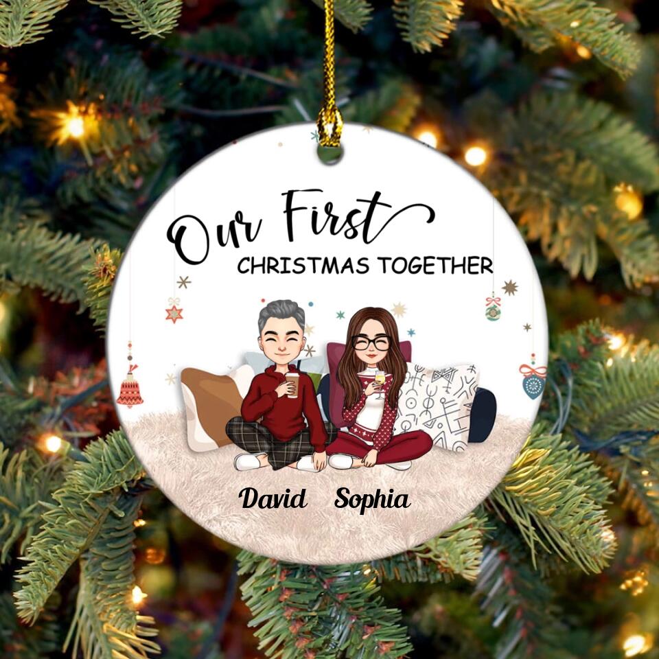 Our First Christmas Ornament 2022, Personalized Our First Christmas Ornaments, First Christmas As Mr And Mrs Ornament