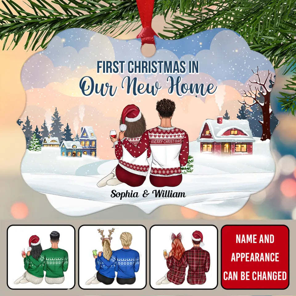 Our First Christmas In Our New Home Ornament, Custom Family Christmas Ornament, Personalized Ornament, New Family Ornament, Christmas Gifts