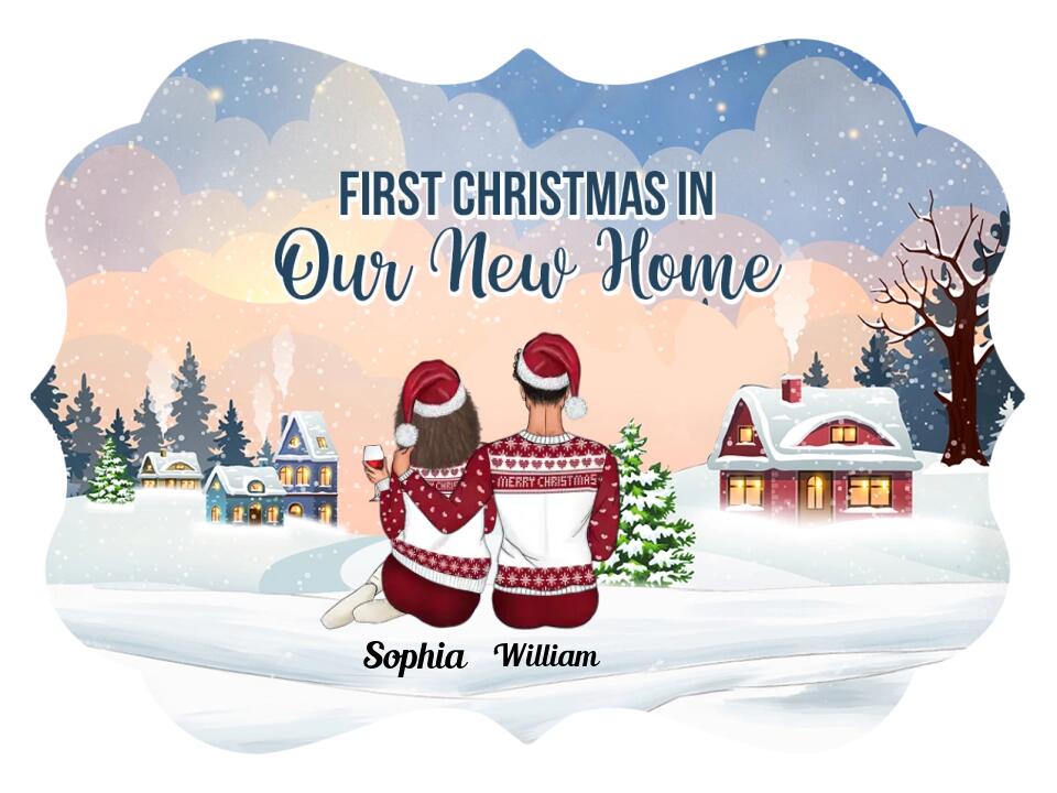 Our First Christmas In Our New Home Ornament, Custom Family Christmas Ornament, Personalized Ornament, New Family Ornament, Christmas Gifts