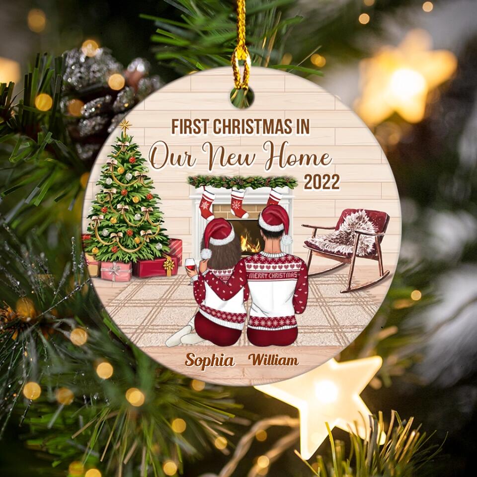 Our First Christmas In Our New Home Ornament, Custom Family Christmas Ornament, Personalized Ornament, New Family Ornament, Christmas Gifts
