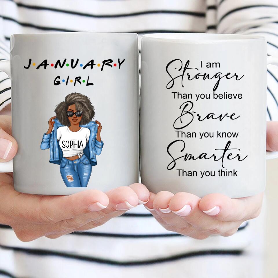 January Birthday Mug, Custom Birthday Mug, Queens are Born In January, January Birthday Mug For Woman, January Birthday Gifts