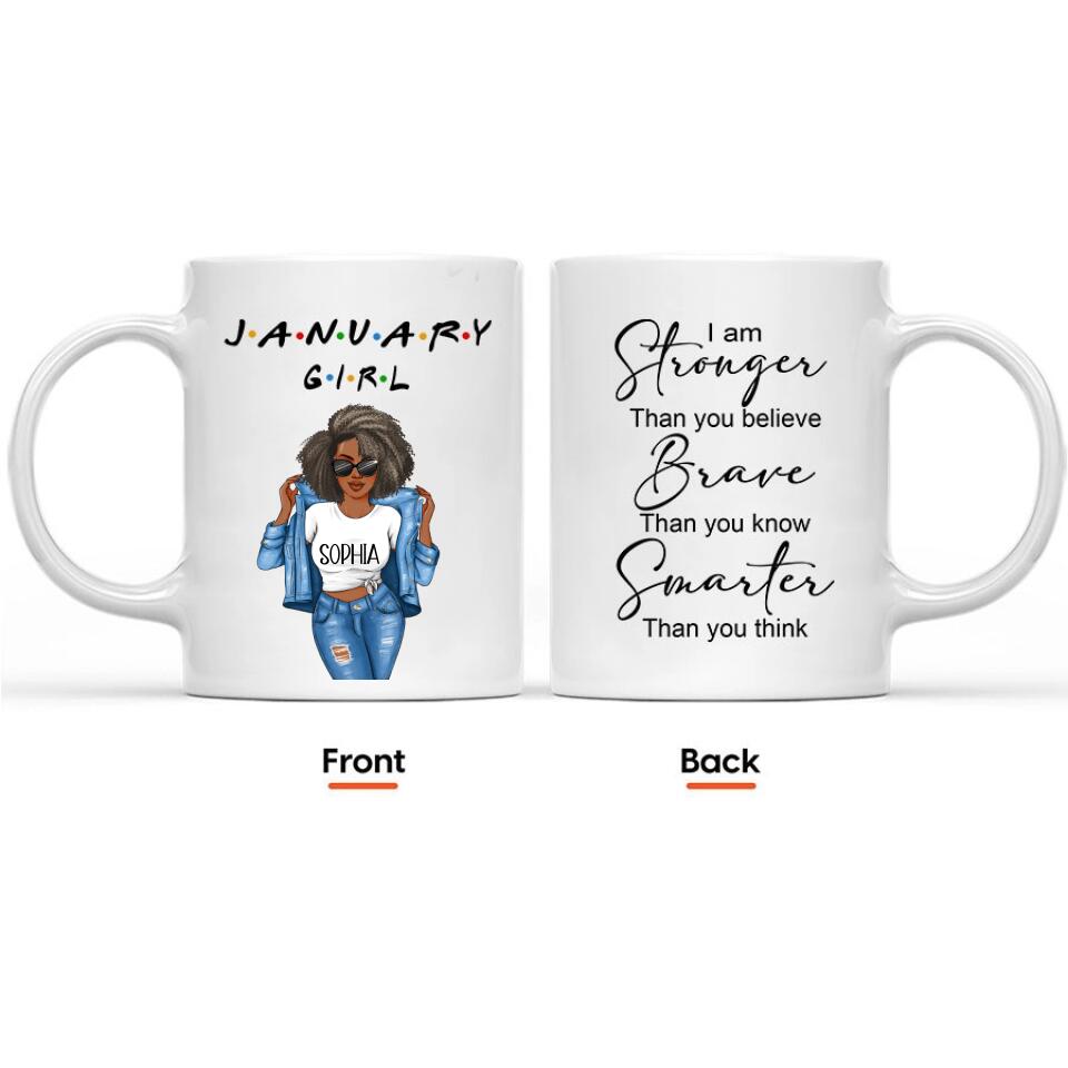 January Birthday Mug, Custom Birthday Mug, Queens are Born In January, January Birthday Mug For Woman, January Birthday Gifts