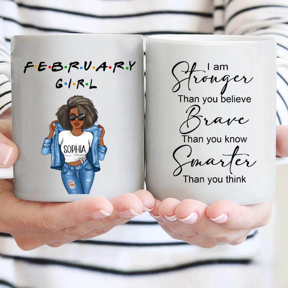 February Birthday Mug, Custom Birthday Mug, Queens are Born In February, February Birthday Mug For Woman, February Birthday Gifts