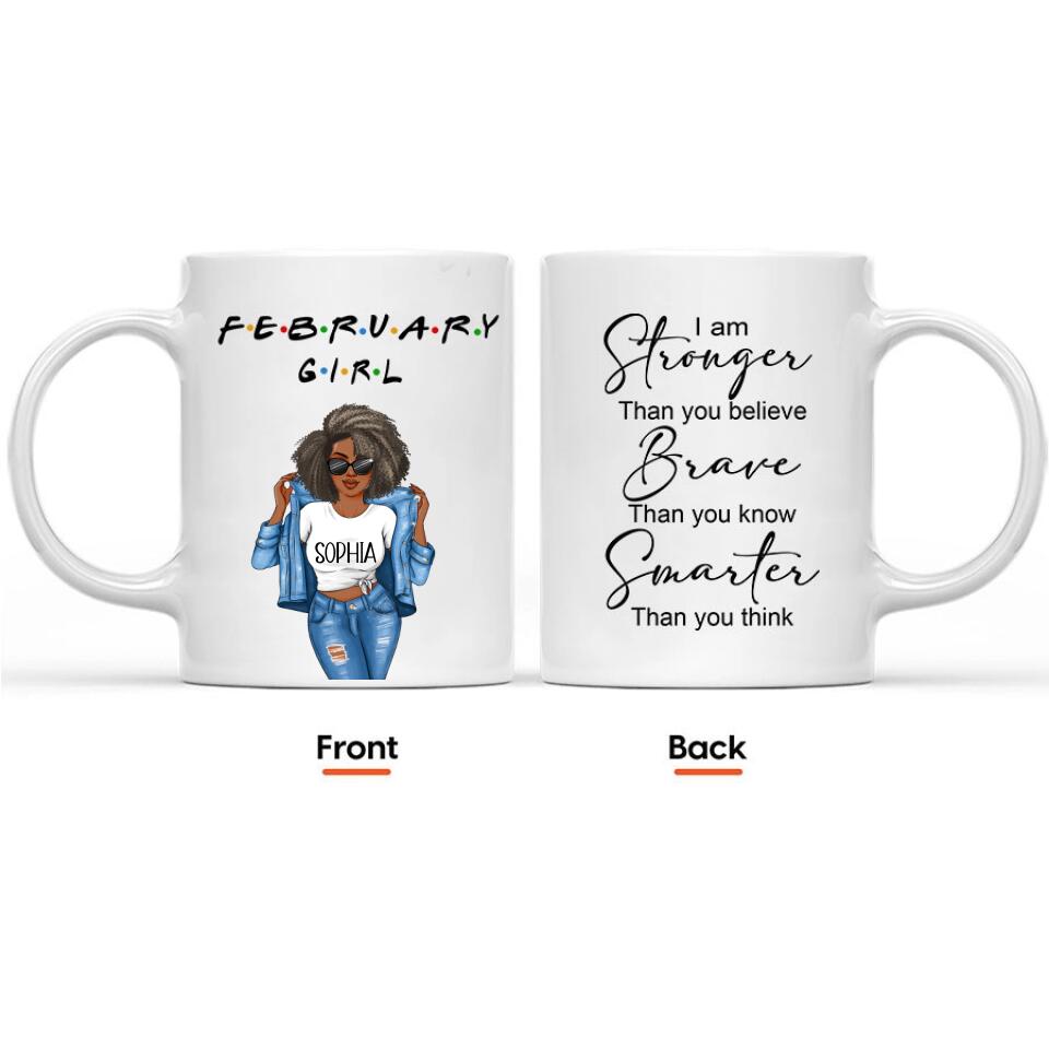 February Birthday Mug, Custom Birthday Mug, Queens are Born In February, February Birthday Mug For Woman, February Birthday Gifts