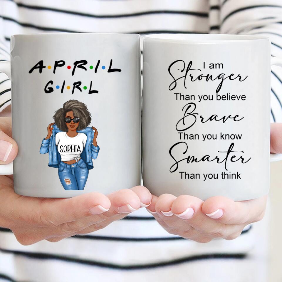 Products April Birthday Mug, Custom Birthday Mug, Queens are Born In April, April Birthday Mug For Woman, April Birthday Gifts