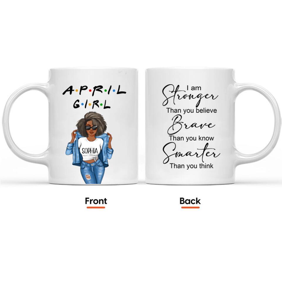 Products April Birthday Mug, Custom Birthday Mug, Queens are Born In April, April Birthday Mug For Woman, April Birthday Gifts